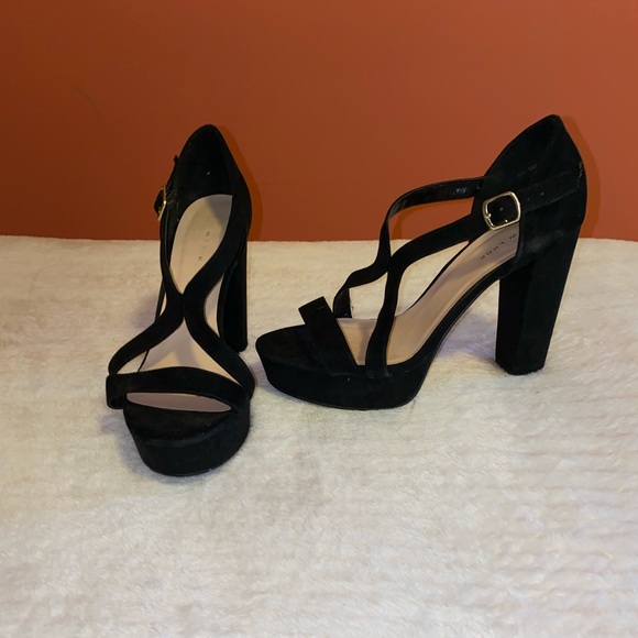 Black Strappy High Heels - Picture 3 of 4